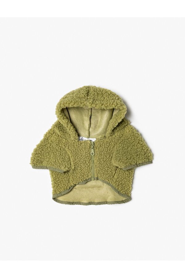 Koton Koton Plush Dog Sweatshirt Hooded Zipper