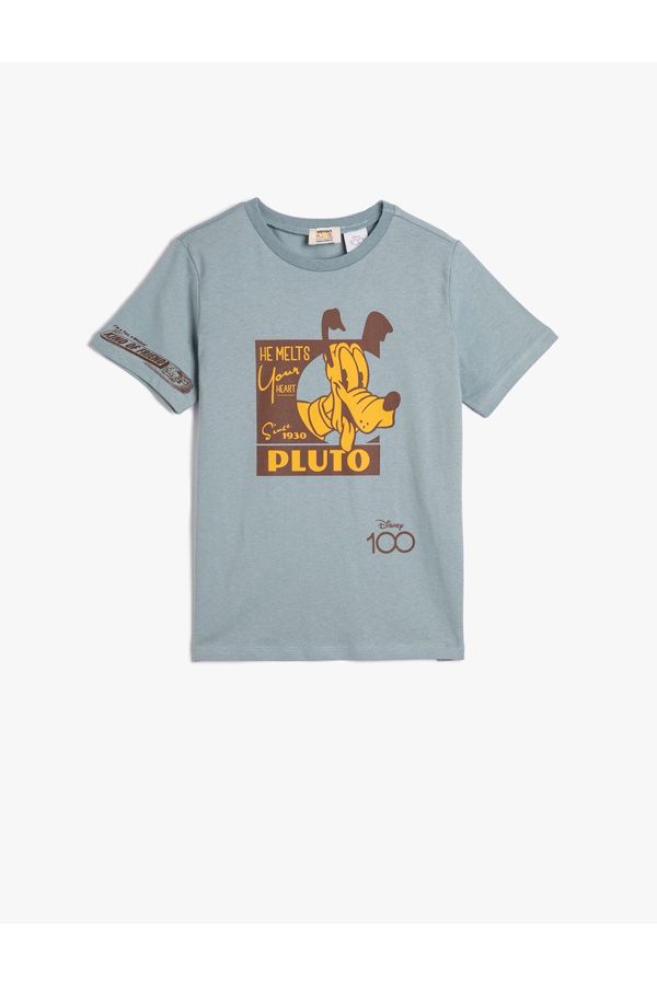 Koton Koton Pluto T-Shirt Oversized Licensed Short Sleeve Crew Neck Cotton