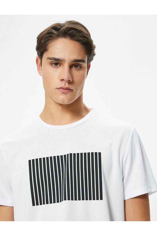 Koton Koton Printed Sports T-Shirt Crew Neck Short Sleeve