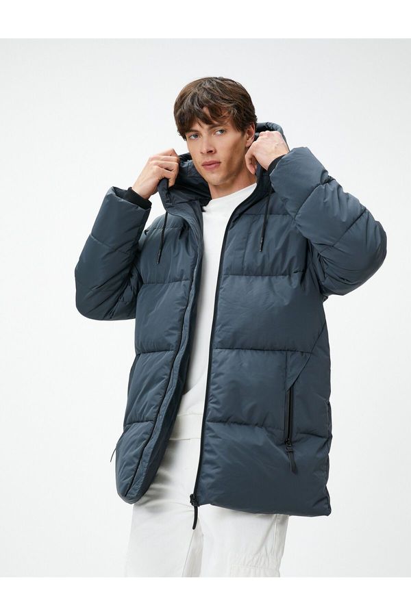 Koton Koton Puffer Jacket, Hooded, Pocket Detailed, Zippered