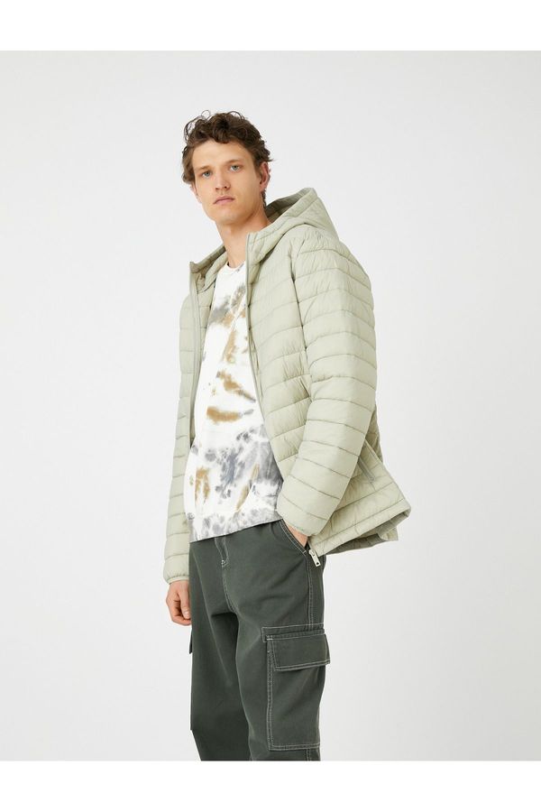 Koton Koton Puffer Jacket Seasonal Hooded Zipper Pocket Detailed