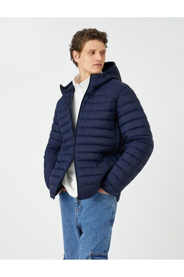 Koton Koton Puffer Jacket Seasonal Hooded Zipper Pocket Detailed