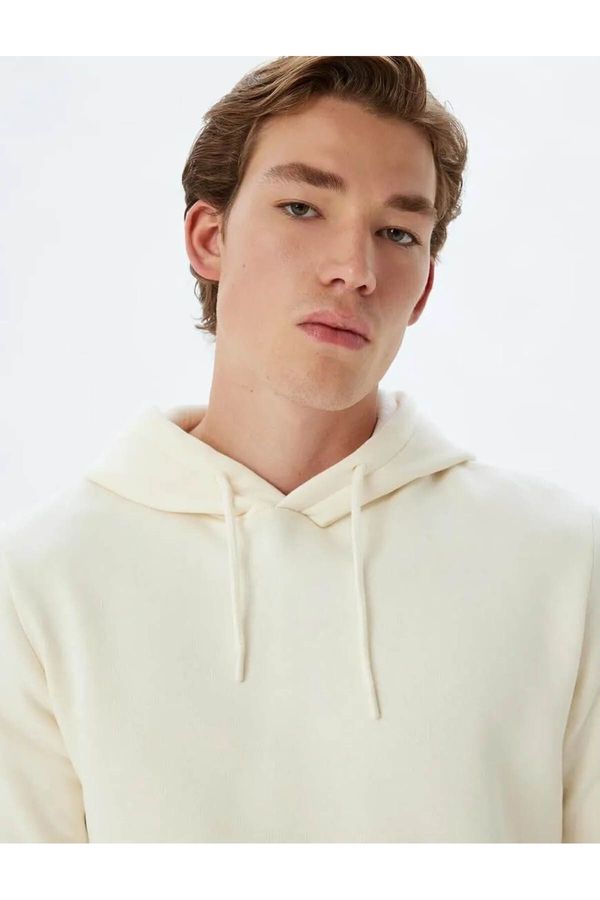 Koton Koton Raised Cotton Basic Hooded Sweatshirt