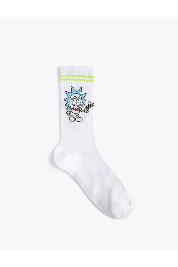 Koton Koton Rick and Morty Socks Licensed Embroidered