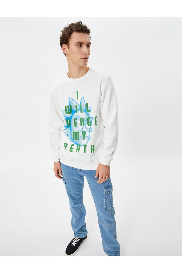 Koton Koton Rick And Morty Sweatshirt Licensed Printed