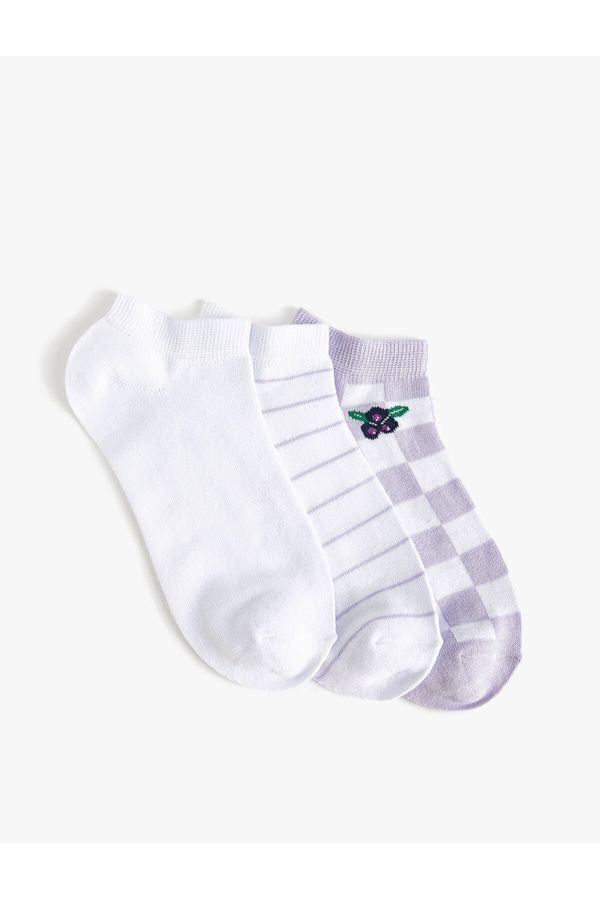 Koton Koton Set of 3 Booties and Socks with Fruit Pattern, Multicolor