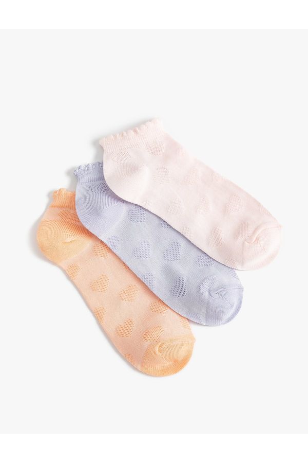 Koton Koton Set of 3 Textured Booties Socks