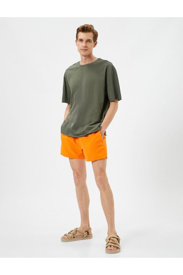 Koton Koton Shorts Marine Shorts with a lace-up waist with pockets.