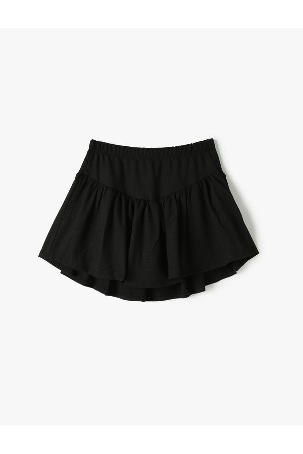 Koton Koton Shorts Skirt Textured Pleated