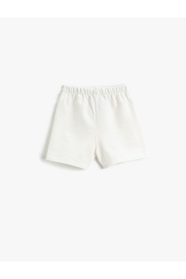 Koton Koton Shorts with Tie Waist Elastic Crab Print