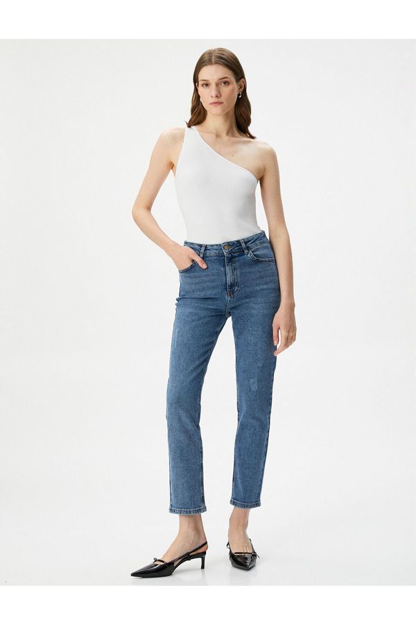 Koton Koton Slim Fit Jeans Standard Waist Straight Leg Flexible Cotton Pocket - Eve Slim Jean