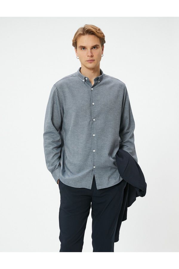 Koton Koton Slim Fit Shirt Long Sleeve Classic Collar Buttoned