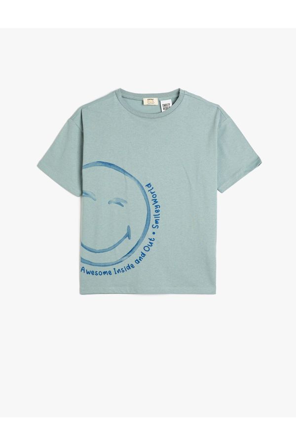 Koton Koton Smileyworld® T-Shirt Licensed Short Sleeve Crew Neck Cotton