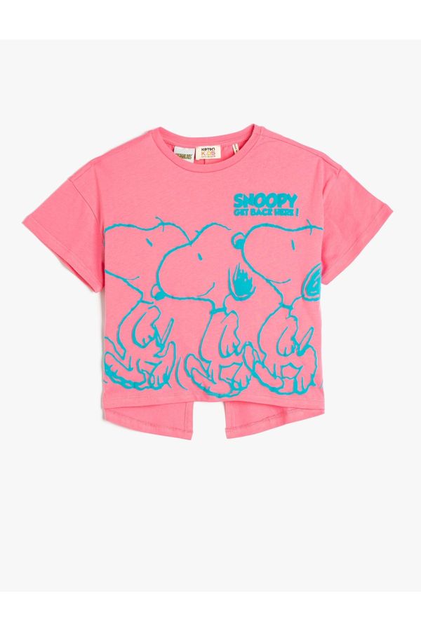 Koton Koton Snoopy Licensed T-Shirt Short Sleeve Crew Neck Cotton