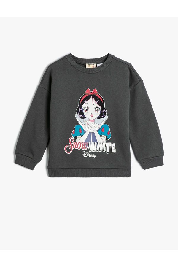 Koton Koton Snow White Sweat Licensed Long Sleeve Crew Neck With Ribbon