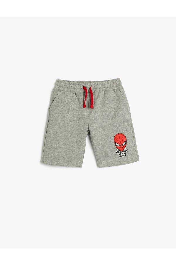 Koton Koton Spider-Man Shorts Licensed Tie Waist Pocket Cotton Cotton