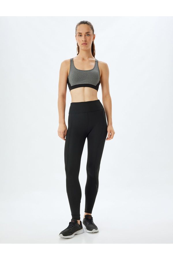 Koton Koton Sports Leggings High Waist Seam Detail Slim Fit