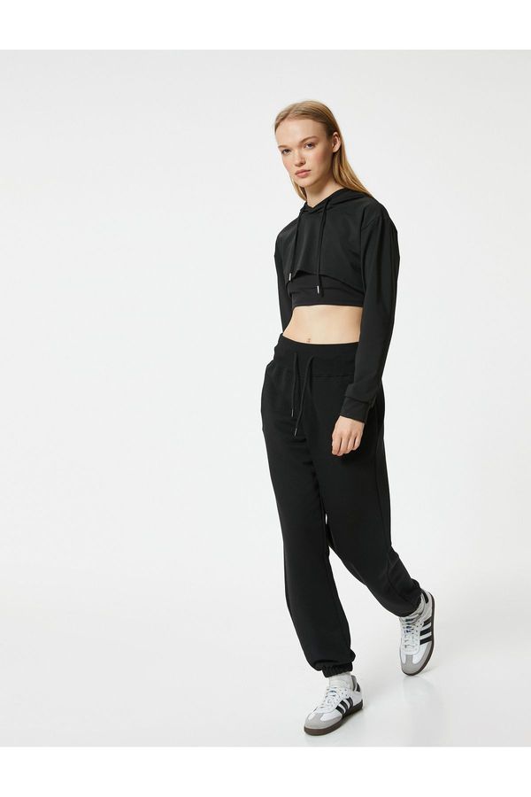 Koton Koton Sports Sweatpants Jogger Waist Lace High Waist