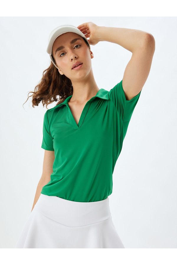 Koton Koton Sports T-Shirt Polo Collar Short Sleeve Slim Fit
