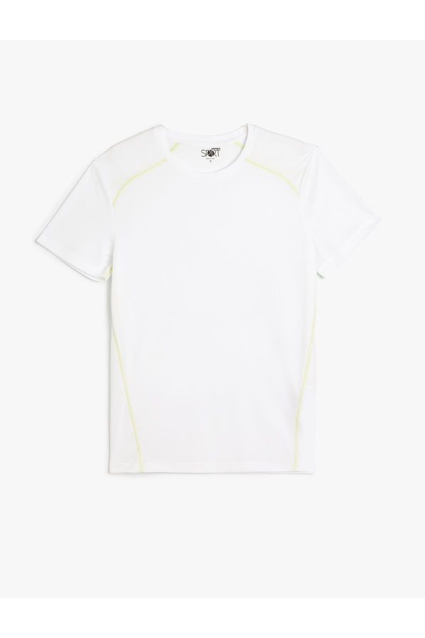Koton Koton Sports T-Shirt Short Sleeve Crew Neck Stitching Detailed