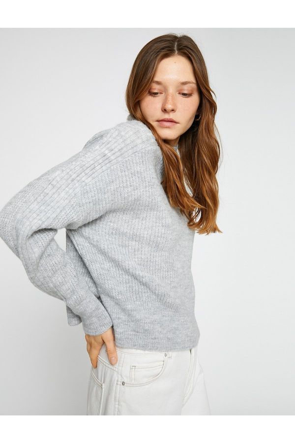 Koton Koton Stand Collar Sweater Long Sleeve