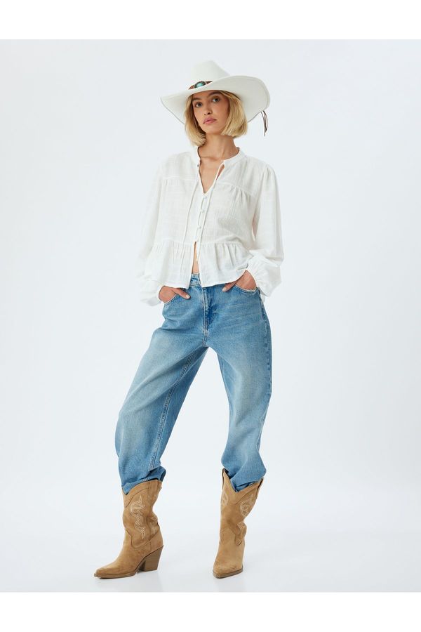 Koton Koton Straight Long Leg Regular Waist Jeans - Longer Straight Fit Jeans