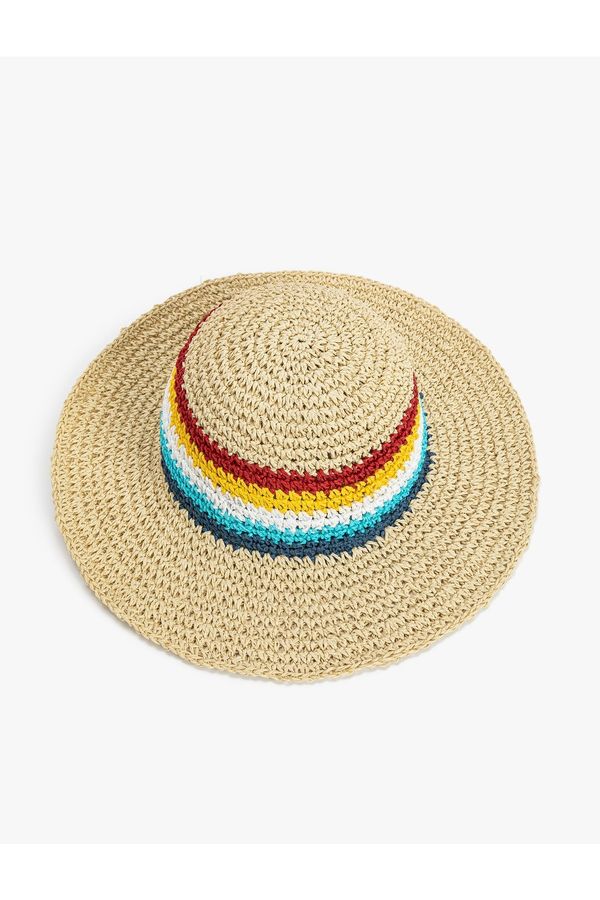 Koton Koton Straw Hat Multicolored Striped