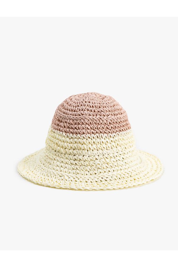 Koton Koton Straw Knitted Bucket Hat