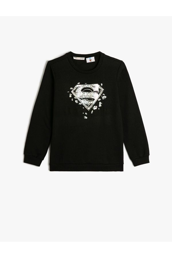 Koton Koton Superman Hooded Sweatshirt Licensed Printed