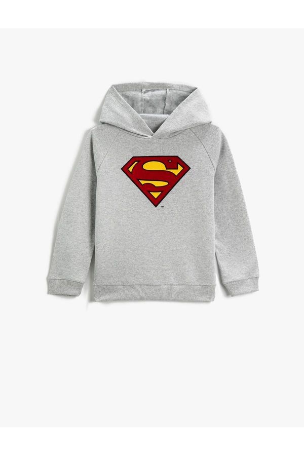 Koton Koton Superman Printed Licensed Hooded Sweatshirt