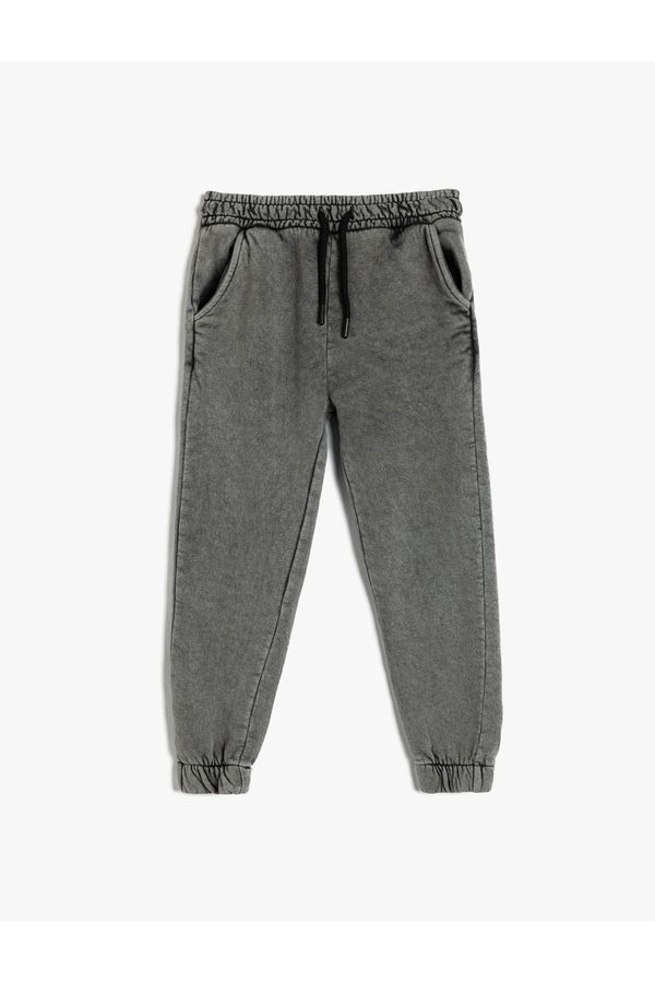 Koton Koton Sweatpants with Waist Tie and Pocket Detail, Cotton