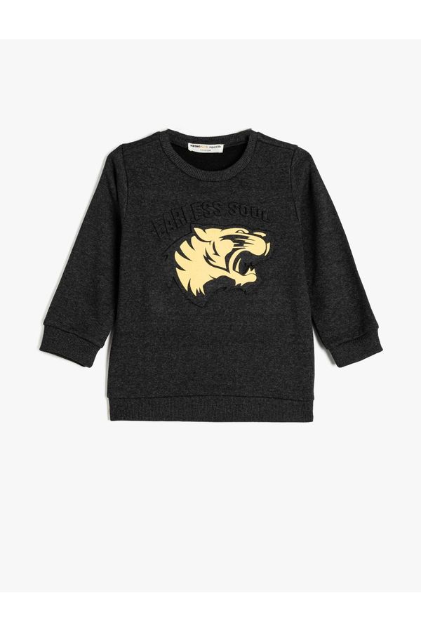 Koton Koton Sweatshirt Long Sleeve Tiger Print