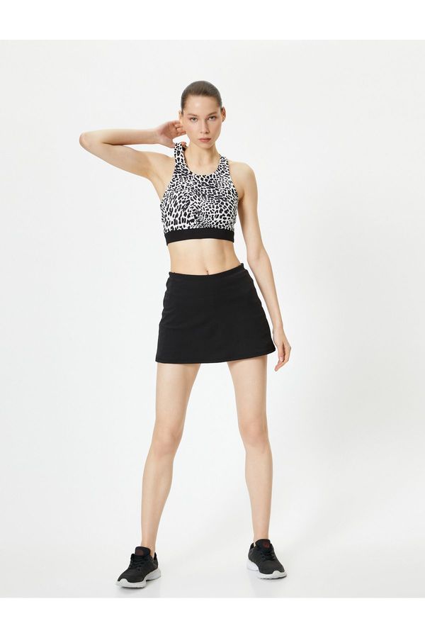 Koton Koton Tennis Skirt with Leggings High Waist Slim Fit