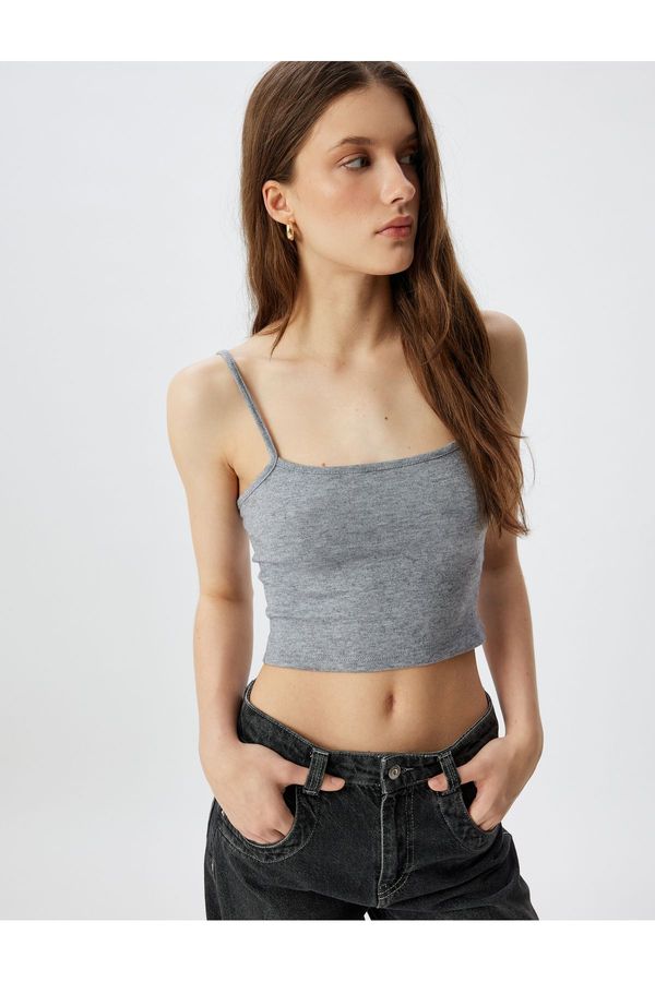 Koton Koton Thin Strap Slim Fit Crop Tank Top