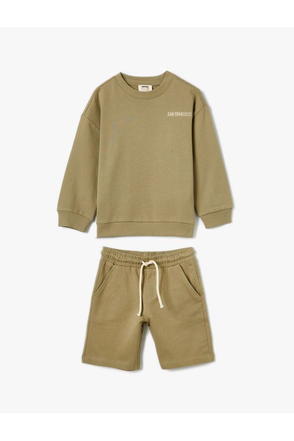 Koton Koton Tracksuit Set Sweatshirt and Shorts Set