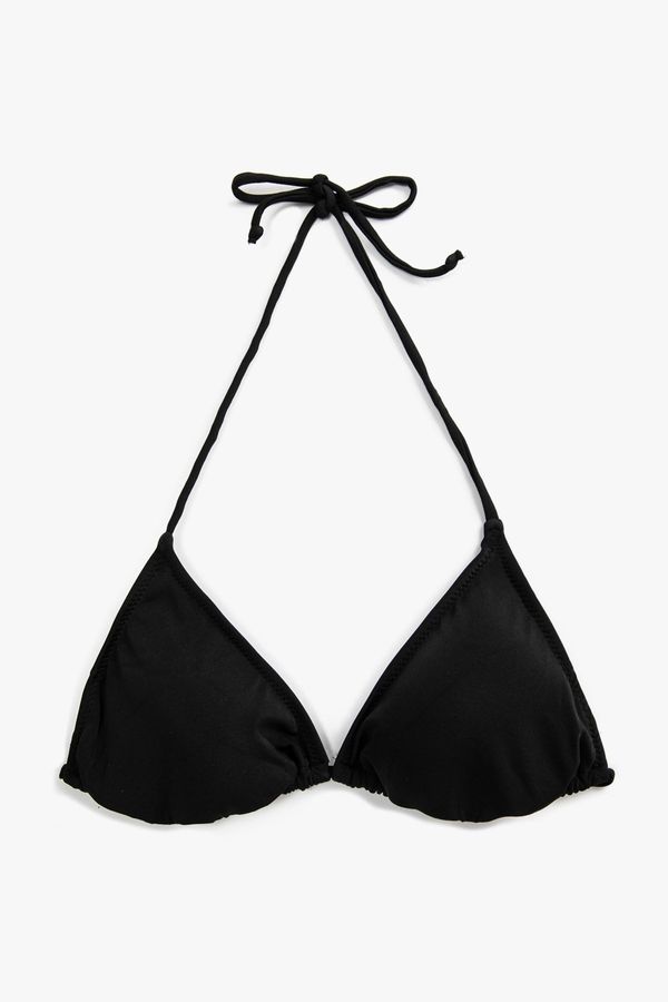Koton Koton Triangle Bikini Top Basic Covered Halterneck