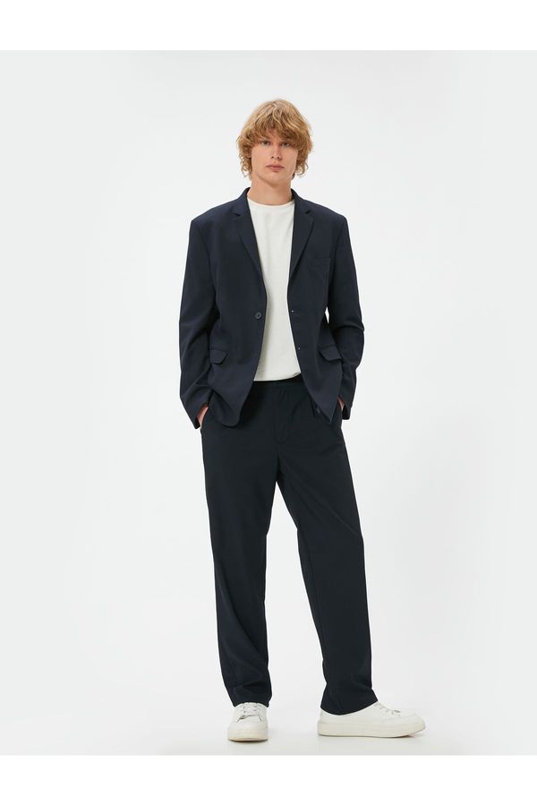 Koton Koton Trousers with Buttons, Pocket Detailed