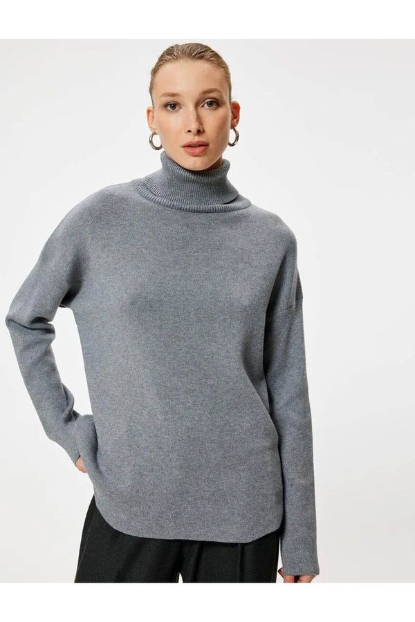 Koton Koton Turtleneck Oversize Knitwear Sweater Long Sleeve Soft Textured