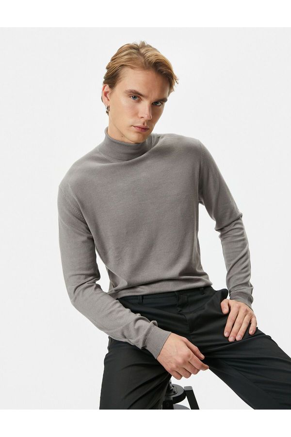 Koton Koton Turtleneck Sweater Knitwear Basic Long Sleeve Viscose Blended