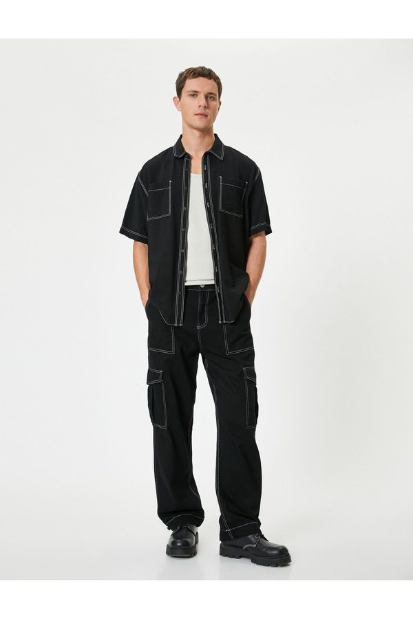 Koton Koton Wide Leg Oversize Parachute Cargo Jeans