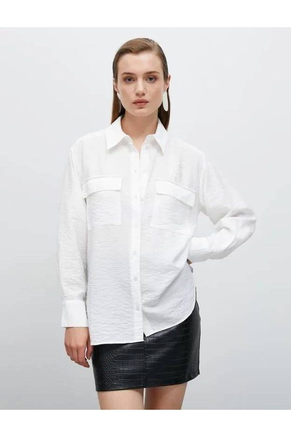 Koton Koton Women / Girls Shirt White 4wak60003ew