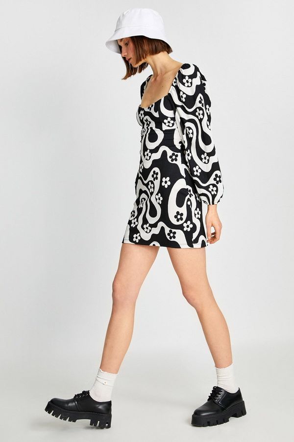 Koton Koton Women's Black Patterned Dress