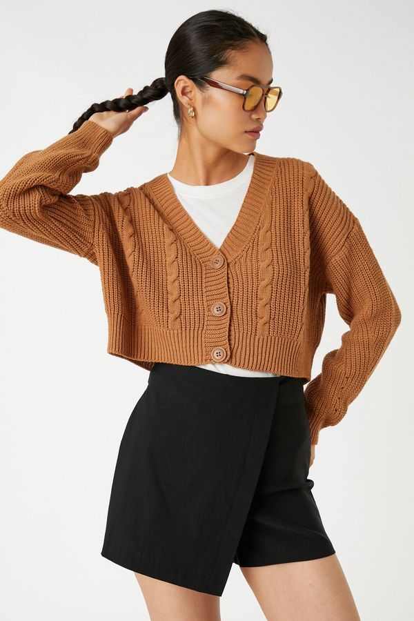 Koton Koton Women's Camel Hair Cardigan