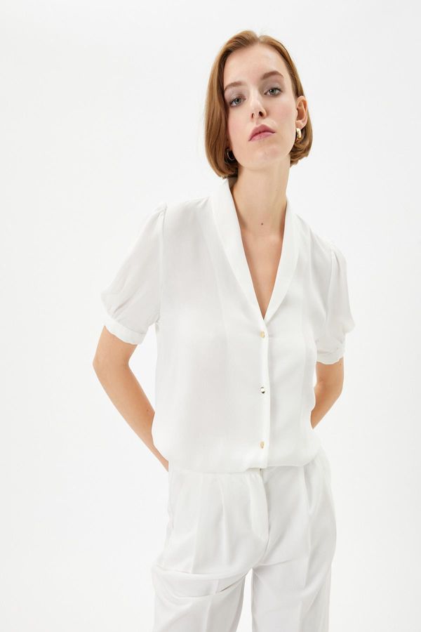 Koton Koton Women's Off-Shoulder White Shirt