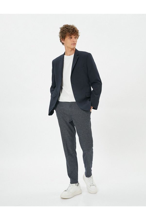 Koton Koton Wrapped Woven Trousers with Pocket Detail and Buttons
