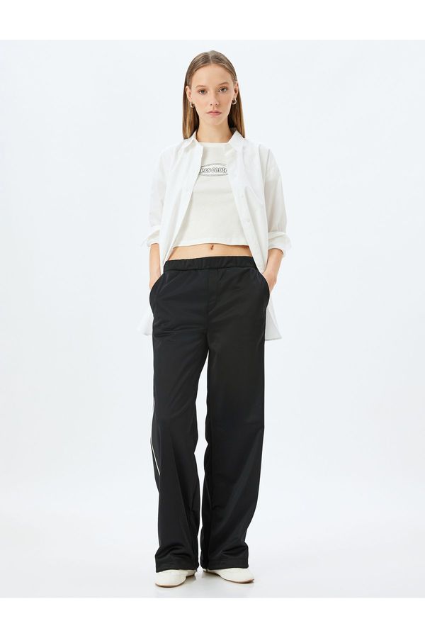 Koton Koton X Inji - Wide Leg Low Waist Elastic Pocket Piping Tracksuit Trousers