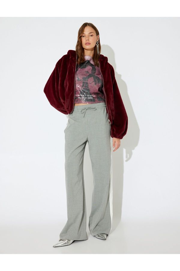 Koton Koton X Inji - Wide Leg, Pleated, Waist-Tie, Pocket Detailed Tracksuit Trousers
