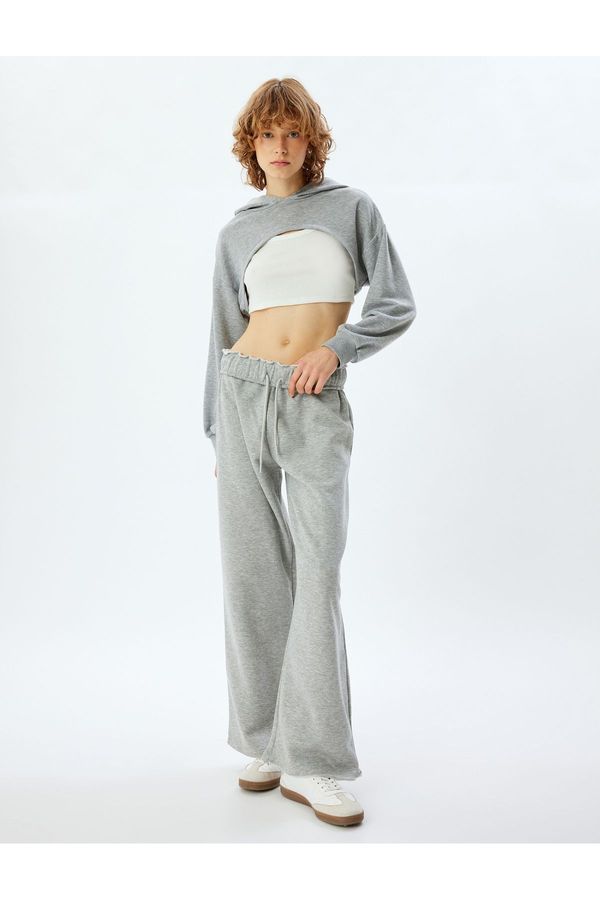 Koton Koton X Inji - Wide Leg Sweatpants Oversize with Waist Tie and Pocket