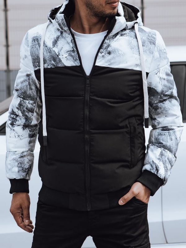 DStreet Kurtka męska zimowa pikowana z kapturem czarna Dstreet