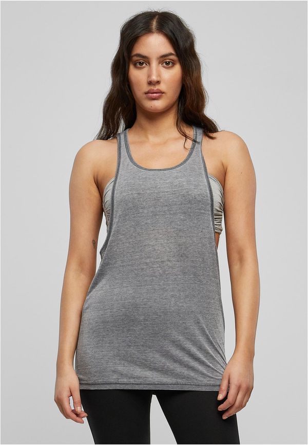 UC Ladies Ladies Loose Burnout Tank Dark Grey